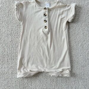 Lou Lou & Company Rae Kids Cream with Rainbows Romper